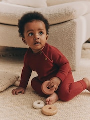 Red Knitted Top and Leggings Baby Set (0mths-2yrs) - Image 1 of 16