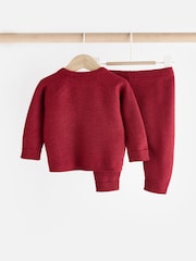 Red Knitted Top and Leggings Baby Set (0mths-2yrs) - Image 6 of 16