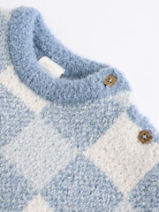 Blue Checkerboard Baby Knitted Jumper and Leggings Set (0mths-2yrs) - Image 10 of 12