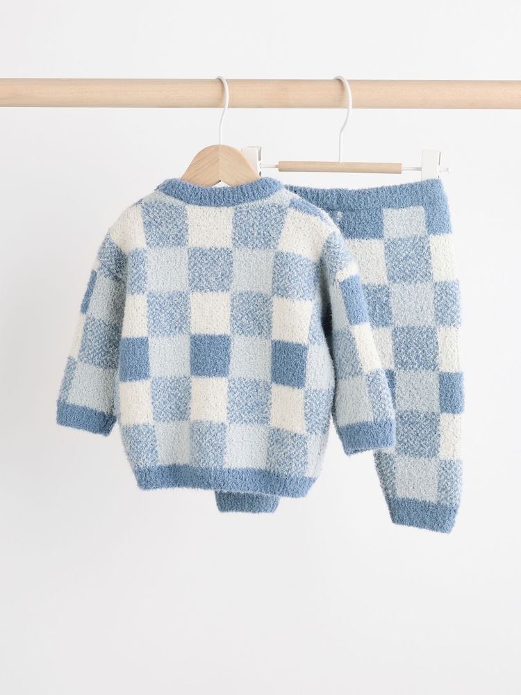 Modra kontrolna plošča - dojenček Pleteni pulover in pajkice Set (0mths-2yrs) - Slika 2 iz 12 Modra kontrolna plošča - dojenček Pleteni pulover in pajkice Set (0mths-2yrs) - Slika 2 iz 12