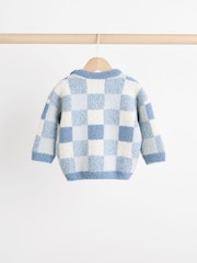 Blue Checkerboard Baby Knitted Jumper and Leggings Set (0mths-2yrs) - Image 4 of 12