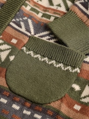 Khaki Green Baby Knitted Hood 100% Cotton Romper (0mths-2yrs) - Image 11 of 13