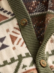 Khaki Green Baby Knitted Hood 100% Cotton Romper (0mths-2yrs) - Image 12 of 13