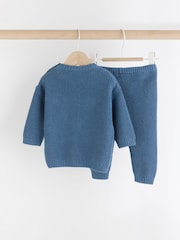 Blue Bear - Baby Knitted Top and Leggings Set (0mths-2yrs) - Изображение 2 из 9