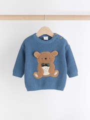 Blue Bear - Baby Knitted Top and Leggings Set (0mths-2yrs) - Изображение 3 из 9