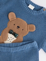 Blue Bear - Baby Knitted Top and Leggings Set (0mths-2yrs) - Изображение 7 из 9