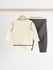 Neutral/Mono - Zestaw 3 częściowy z dzianinową kamizelką i legginsami (0 mies. – 2 lata) - Image 5 of 14