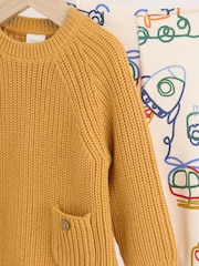 Ochre Yellow Transport Baby Knitted Top and Leggings Set (0mths-2yrs) - Image 11 of 15