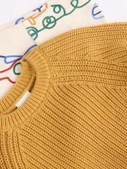 Ochre Yellow Transport Baby Knitted Top and Leggings Set (0mths-2yrs) - Image 12 of 15
