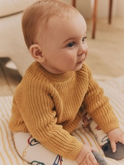 Ochre Yellow Transport Baby Knitted Top and Leggings Set (0mths-2yrs) - Image 2 of 15
