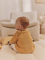 Ochre Yellow Transport Baby Knitted Top and Leggings Set (0mths-2yrs) - Image 3 of 15