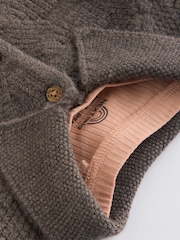 Brown Check Baby 100% Cotton Knitted Jumper and Trousers 3 Piece Set (0mths-2yrs) - Image 14 of 18
