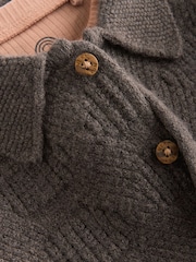 Brown Check Baby 100% Cotton Knitted Jumper and Trousers 3 Piece Set (0mths-2yrs) - Image 15 of 18