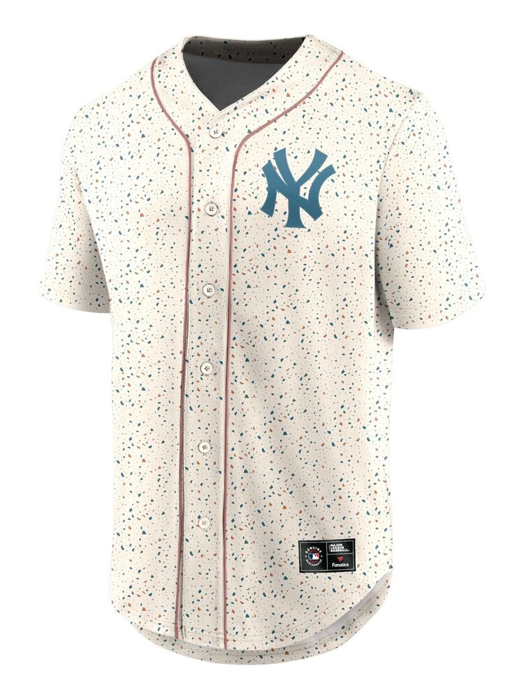 Fanatics MLB New York Yankees Terrazzo Foundations White FootBall Shirt - Image 2 of 3