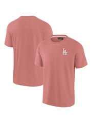Fanatics Pink MLB Los Angeles Dodgers Terrazzo Short Sleeve Crew 100% Cotton T-Shirt - Image 1 of 3