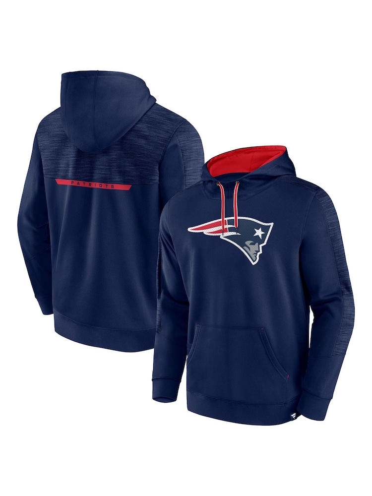 Fanatics Blue NFL New England Patriots Defender Streaky Poly Fleece Pullover Hoodie - Image 1 of 3