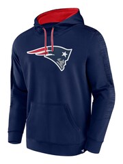 Fanatics Blue NFL New England Patriots Defender Streaky Poly Fleece Pullover Hoodie - Image 3 of 3