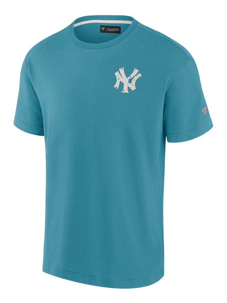Fanatics Green MLB New York Yankees Terrazzo Short Sleeve Crew 100% Cotton T-Shirt - Image 2 of 3