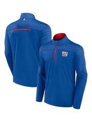 Fanatics Blue NFL New York Giants Defender Streaky Poly Quarter Zip Sweat Top - Image 1 of 3