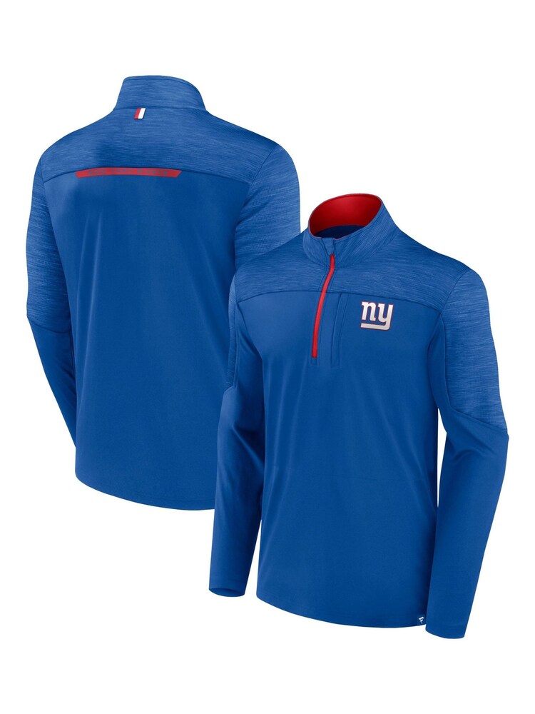 Fanatics Blue NFL New York Giants Defender Streaky Poly Quarter Zip Sweat Top - Image 1 of 3