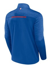 Fanatics Blue NFL New York Giants Defender Streaky Poly Quarter Zip Sweat Top - Image 3 of 3