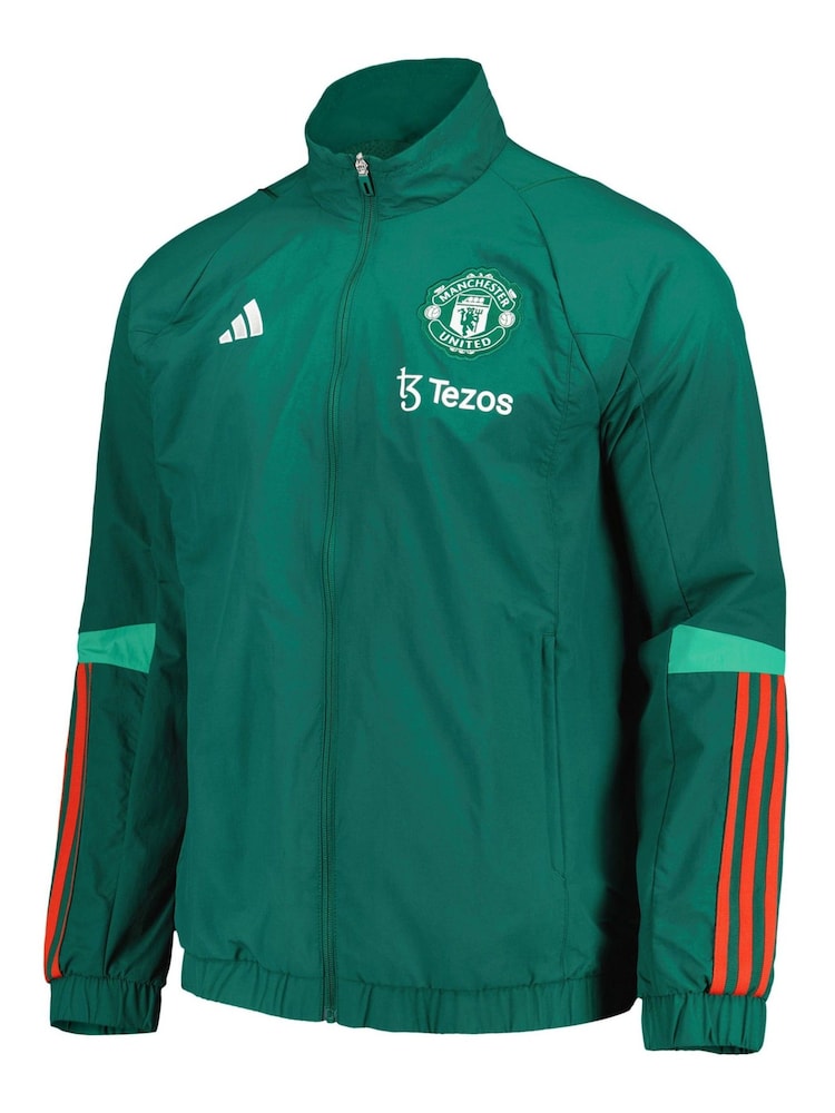 adidas Green Manchester United Training Presentation Jacket - Image 3 of 3
