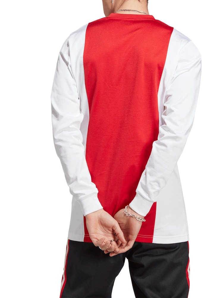 adidas Red Ajax x Originals OG Long Sleeve Jersey - Image 2 of 3