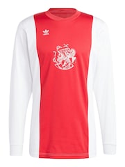 adidas Red Ajax x Originals OG Long Sleeve Jersey - Image 3 of 3