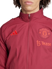 adidas Dark Red Manchester United European Training Presentation Jacket - Image 3 of 5