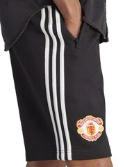 adidas Black 100% Cotton Manchester United x Originals Shorts - Image 3 of 5