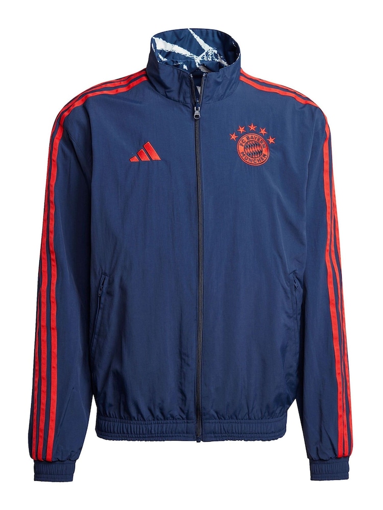adidas Blue FC Bayern Anthem Jacket - Image 3 of 3