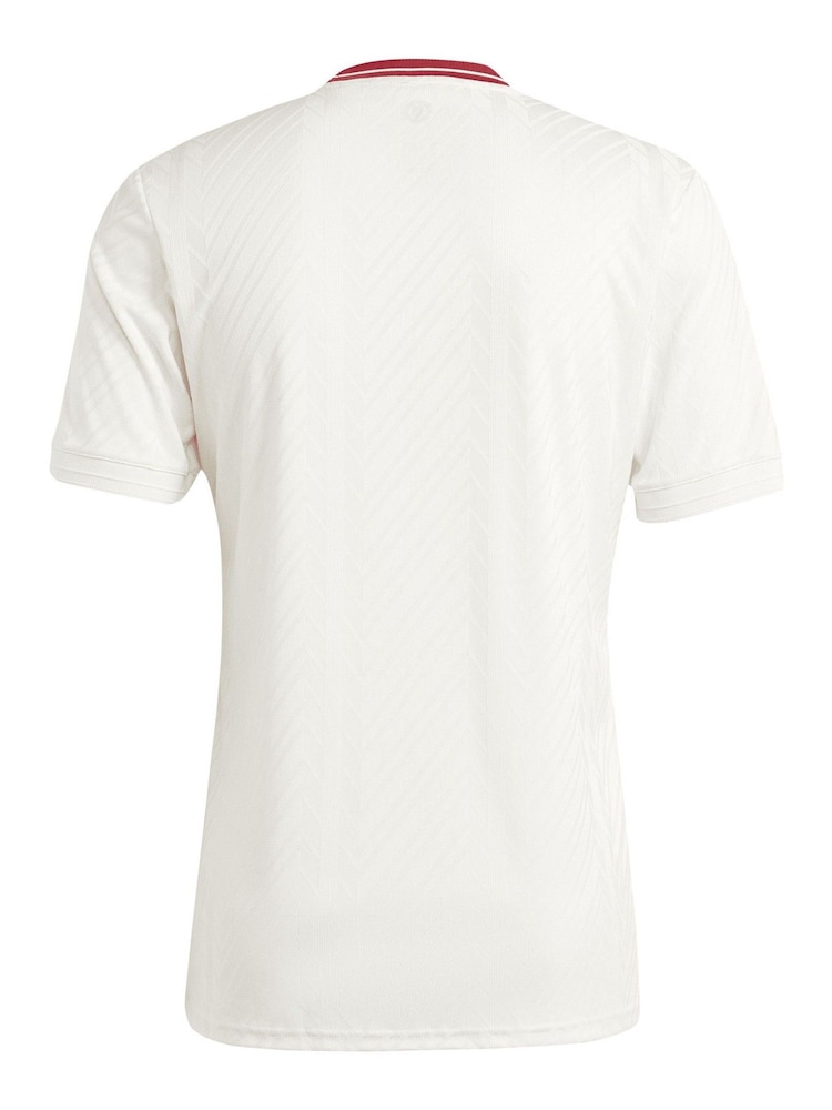 adidas White Manchester United Lifestyler Top - Image 3 of 3