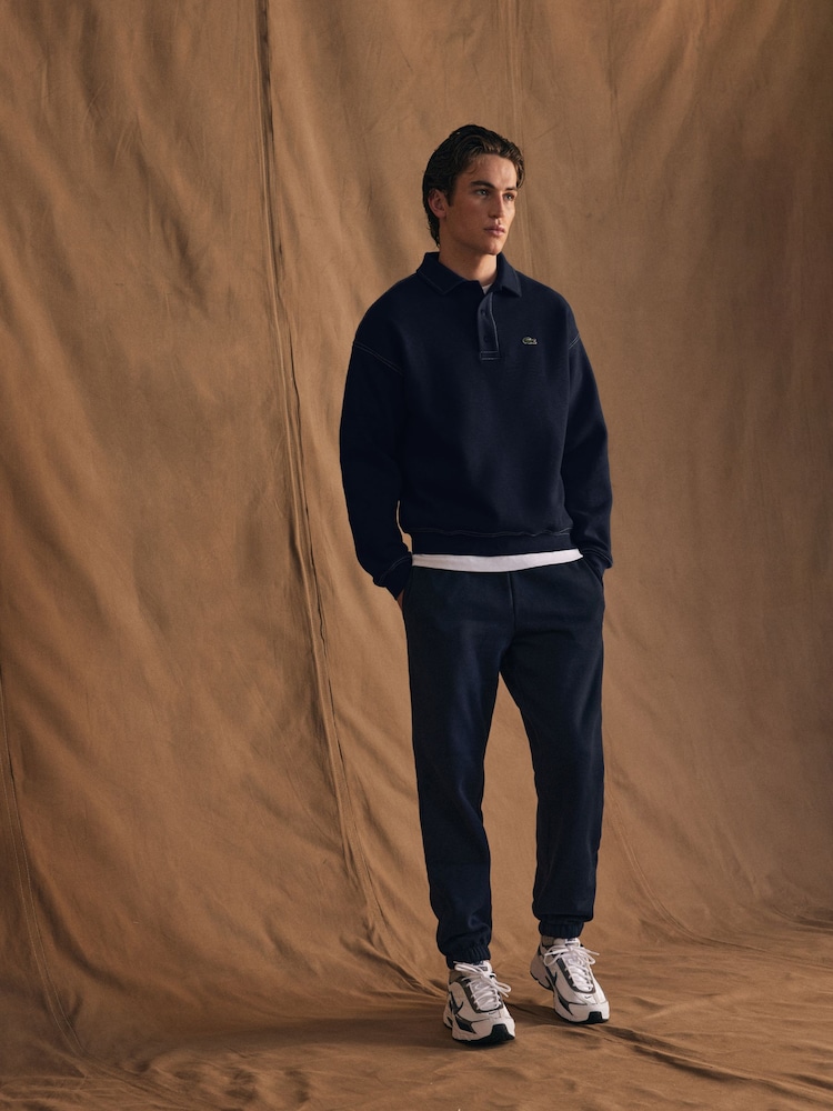 Lacoste Blue Double Faced Pique Sweatshirt - Image 2 of 7