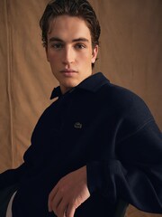 Lacoste Blue Double Faced Pique Sweatshirt - Image 5 of 7