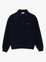 Lacoste Blue Double Faced Pique Sweatshirt - Image 6 of 7