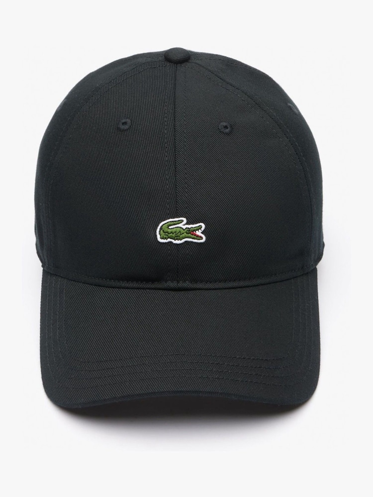 Lacoste 100% Cotton Black Cap - Image 1 of 5