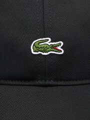 Lacoste 100% Cotton Black Cap - Image 4 of 5