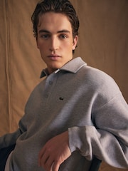 Lacoste Grey Double Faced Pique Sweatshirt - Image 6 of 8