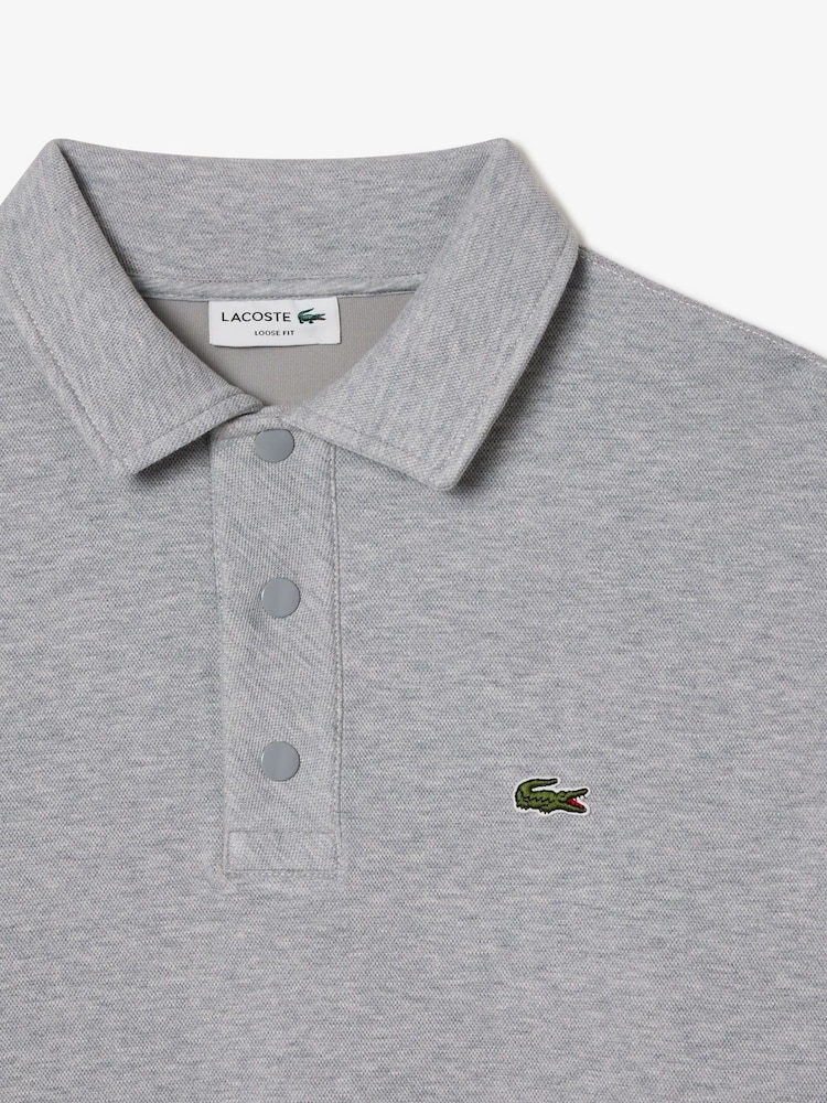 Lacoste Grey Double Faced Pique Sweatshirt - Image 8 of 8