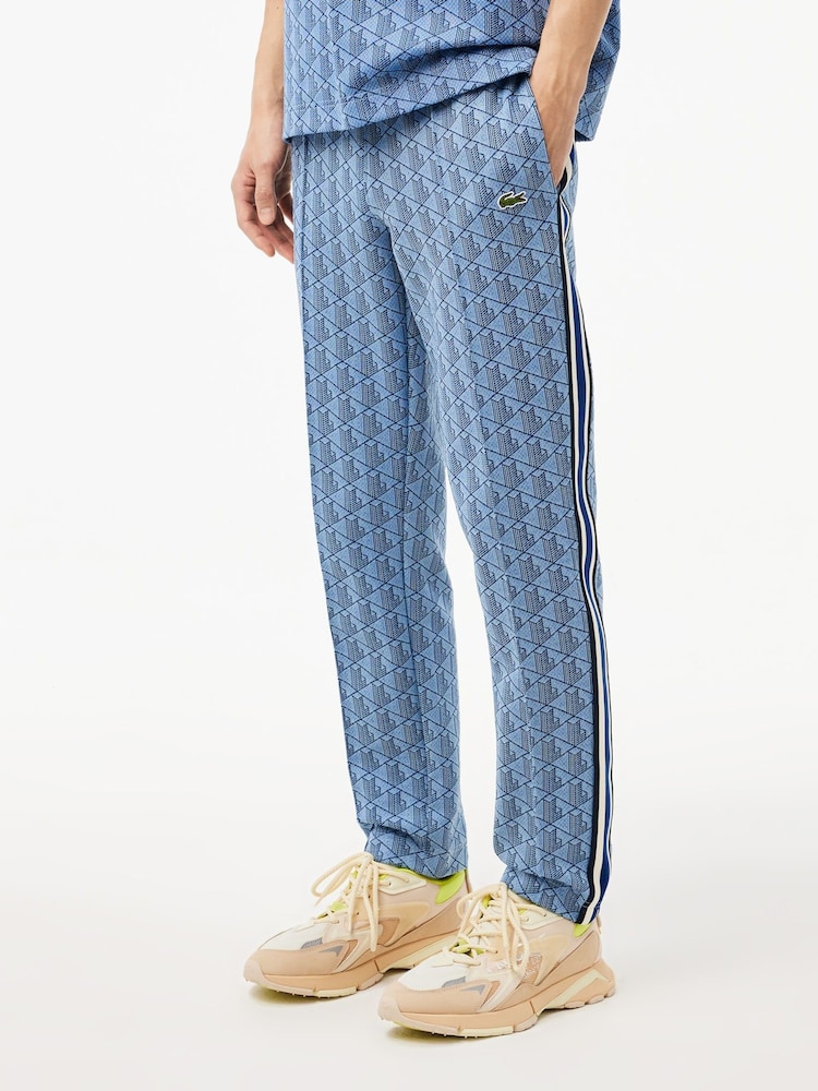 Lacoste Blue Monogram Tracksuit Bottoms - Image 1 of 8