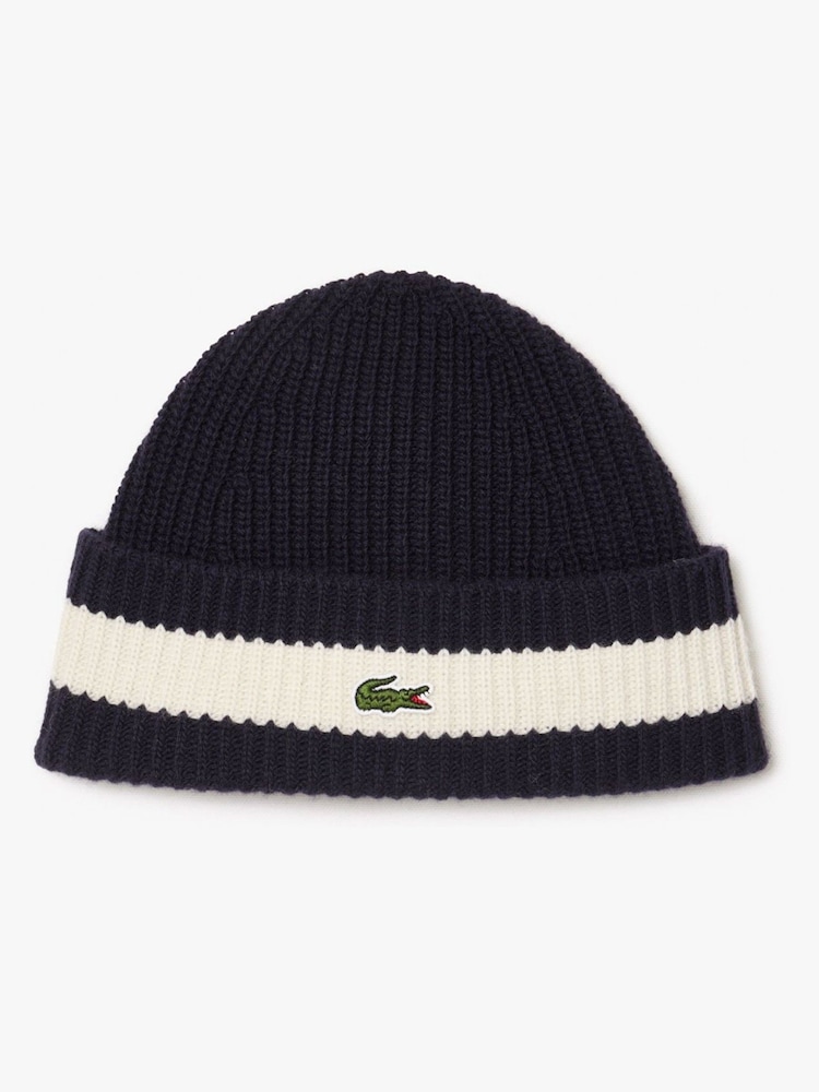 Lacoste Blue Winter Beanie - Image 1 of 2