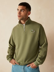 Grün - Lacoste Croc-Effekt Signature-Sweatshirt aus 100% Baumwolle - Bild 1 von 3