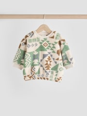 Green Aztec Fleece Top and Joggers Set - Image 6 of 14