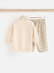 Neutral Slogan Baby Sweatshirt and Joggers Set - Image 10 of 16