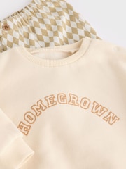 Neutral Slogan Baby Sweatshirt and Joggers Set - Image 12 of 16