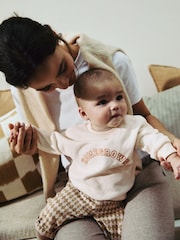 Neutral Slogan Baby Sweatshirt and Joggers Set - Image 2 of 16
