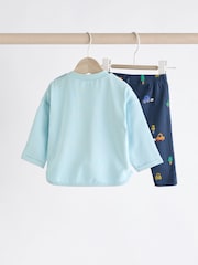 Blue Tractor Baby Top And Leggings Set - Image 2 of 12