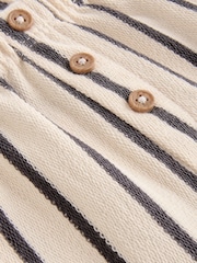 Rust Brown Stripe Baby Top And Leggings Set - Image 12 of 13