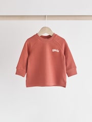 Rust Brown Stripe Baby Top And Leggings Set - Image 3 of 13