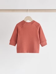Rust Brown Stripe Baby Top And Leggings Set - Image 5 of 13